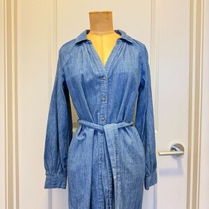 OLD NAVY Blue Denim Button-Up Dress